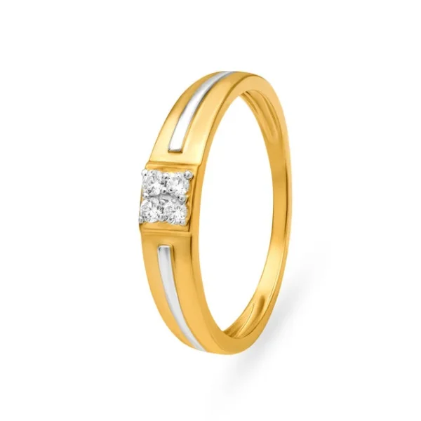 Fancy Traditional Gold and Diamond Finger Ring