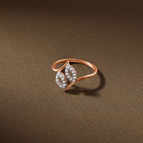 Contemporary Crossover Diamond Ring - Image 2