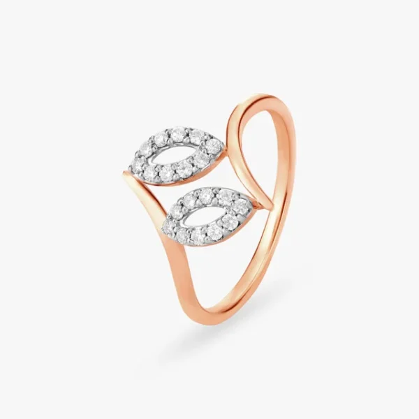 Contemporary Crossover Diamond Ring