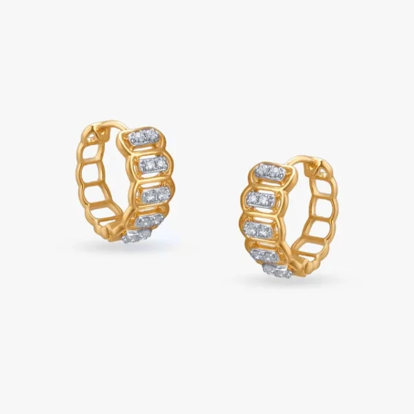 Linked Brilliance Diamond Hoop Earrings