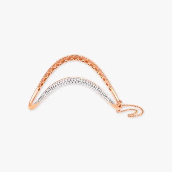 Wave Diamond Bangle