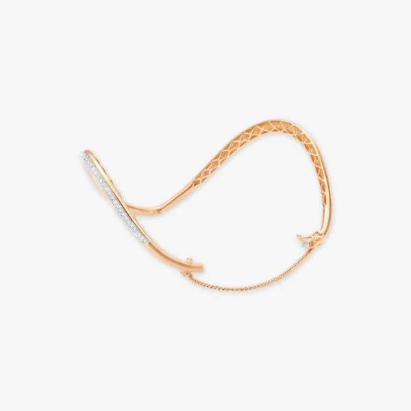 Wave Diamond Bangle - Image 3