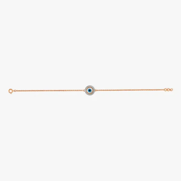 Delicate Evil Eye Diamond Bracelet - Image 3