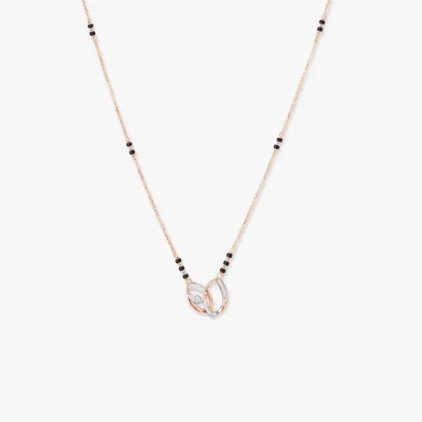 Entwined Oval Diamond Manglsutra