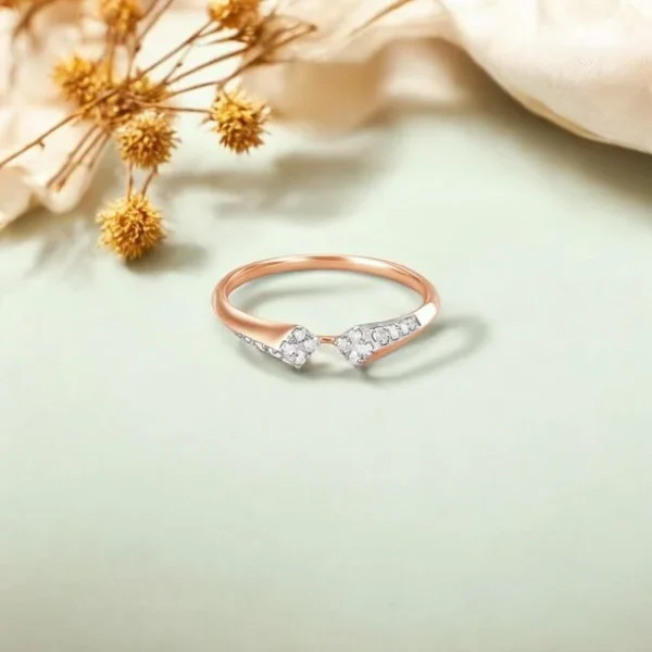 Sculpted Grace Diamond Finger Ring - Image 2