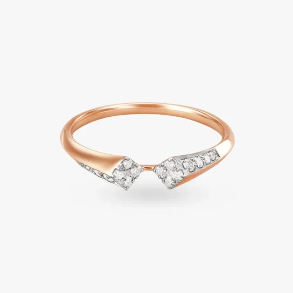 Sculpted Grace Diamond Finger Ring - Image 3